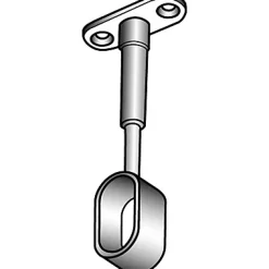 Support intermédiaire réglable par vissage blanc pour tringle de penderie 1,5 m de 3 x 1,5 cm