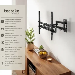 Support mural de télévision téléscopique Pour 26 - 75 pouces (66 - 191 cm)