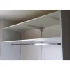 Support Oeil Fixe en Acier Blanc - Tringle Penderie diamètre 20 mm