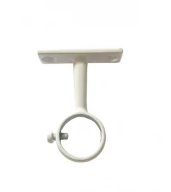 Support Oeil Fixe en Acier Blanc - Tringle Penderie diamètre 20 mm