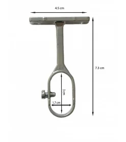 Support Oeil Ovale en Aluminium - Tringle Penderie diamètre 20 mm