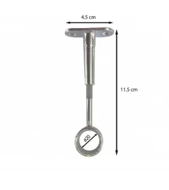 Support Oeil Réglable en Acier pour Tringle de Penderie diamètre 20 mm