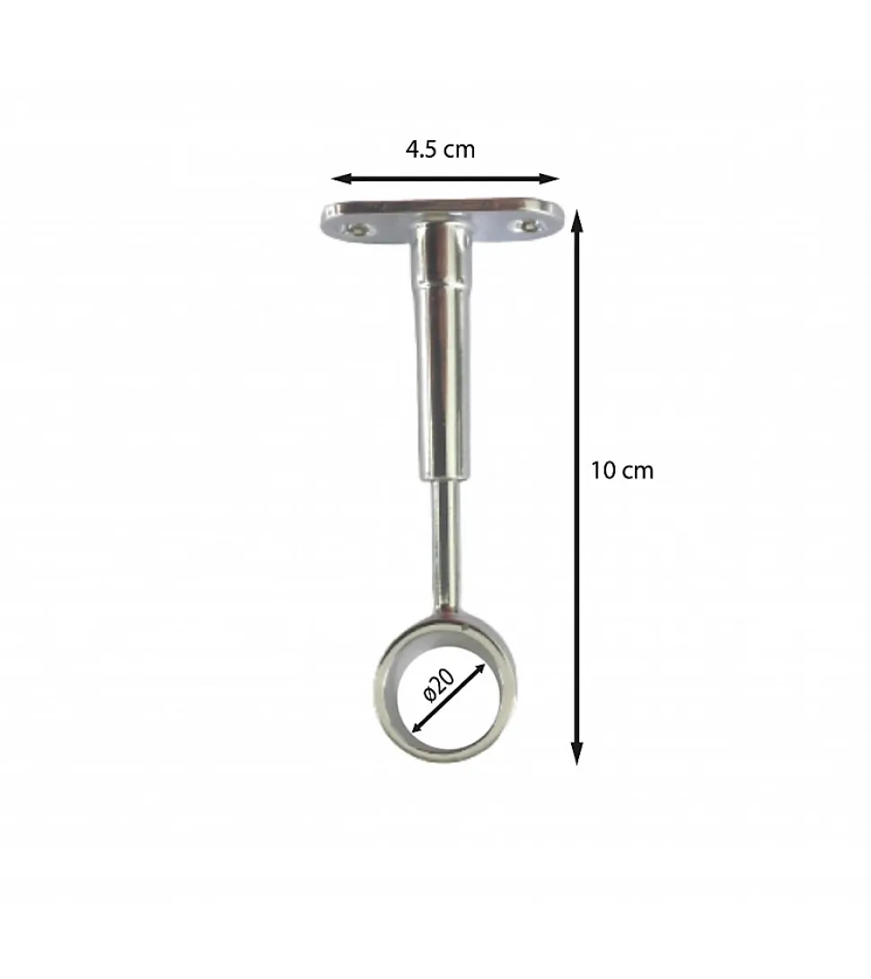 Support Oeil Réglable en Acier pour Tringle de Penderie diamètre 20 mm