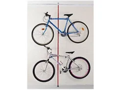 Support pour 2 vélos télescopique Mottez H. 200 cm à 275 cm rouge