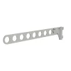 Support pour cintres fixe en acier thermo-laqué gris L. 66 cm