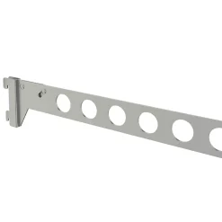 Support pour cintres fixe en acier thermo-laqué gris L. 66 cm