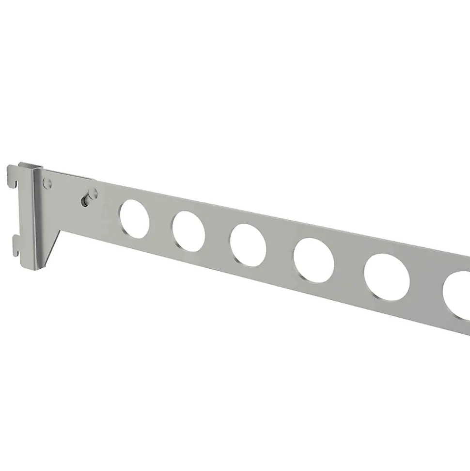 Support pour cintres fixe en acier thermo-laqué gris L. 66 cm