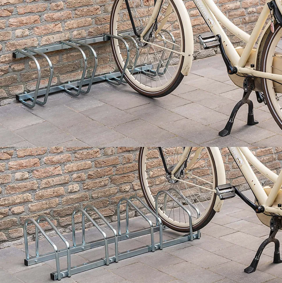 Support Vélo Râtelier DUNLOP - Range Vélo Sol ou Mural 4 Vélos - Support Garage Compact & Robuste - Montage Facile