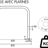 Support vélos tubulaire, sans barre tansversale, fixation a visser.
