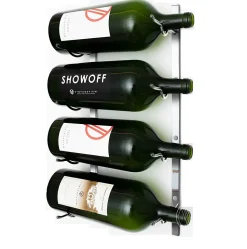 Supports à grandes bouteilles de vin (4 Bouteilles) Chrome