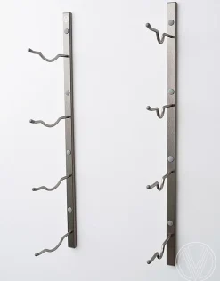 Supports à grandes bouteilles de vin (4 Bouteilles) nickel