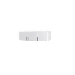 Surmeuble darmoire 3 portes Collection FLEX L136 x H40 x P54 cm Blanc brillant Style design