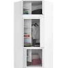 Surmeuble pour armoire AKORD S100 Blanc 100 cm 2 portes façade Blanche 3 étagères 100x50x55 cm