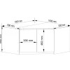 Surmeuble pour armoire AKORD S100 Gris Graphite 100 cm 2 portes 3 étagères 100x50x55 cm