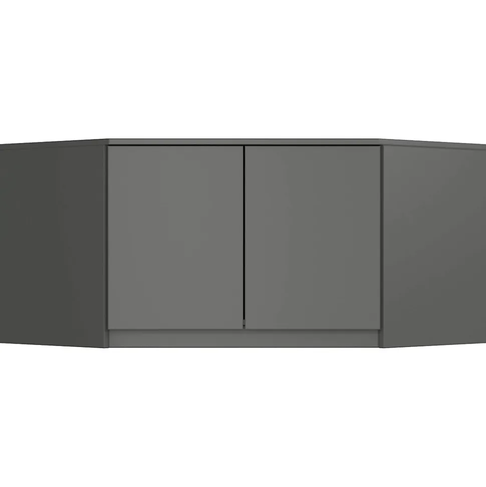 Surmeuble pour armoire AKORD S100 Gris Graphite 100 cm 2 portes 3 étagères 100x50x55 cm