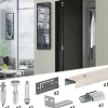 Système coulissant pliant SLID'UP 200 pour porte de placard 2 panneaux - rail 908 mm - 14 kg