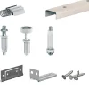 Système coulissant pliant SLID'UP 200 pour porte de placard 2 panneaux - rail 756 mm - 14 kg