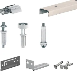Système coulissant pliant SLID'UP 200 pour porte de placard 2 panneaux - rail 756 mm - 14 kg