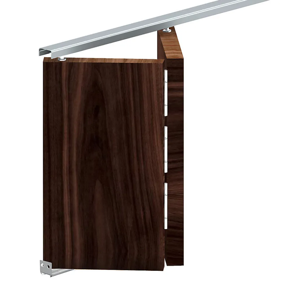 Système coulissant pliant SLID'UP 200 pour porte de placard 2 panneaux - rail 756 mm - 14 kg