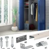 Système coulissant pliant SLID'UP 200 pour porte de placard 4 panneaux - rail 1213 mm - 14 kg