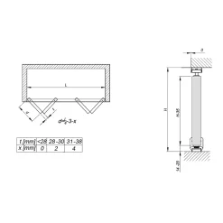 Système coulissant pliant SLID'UP 200 pour porte de placard 4 panneaux - rail 1213 mm - 14 kg
