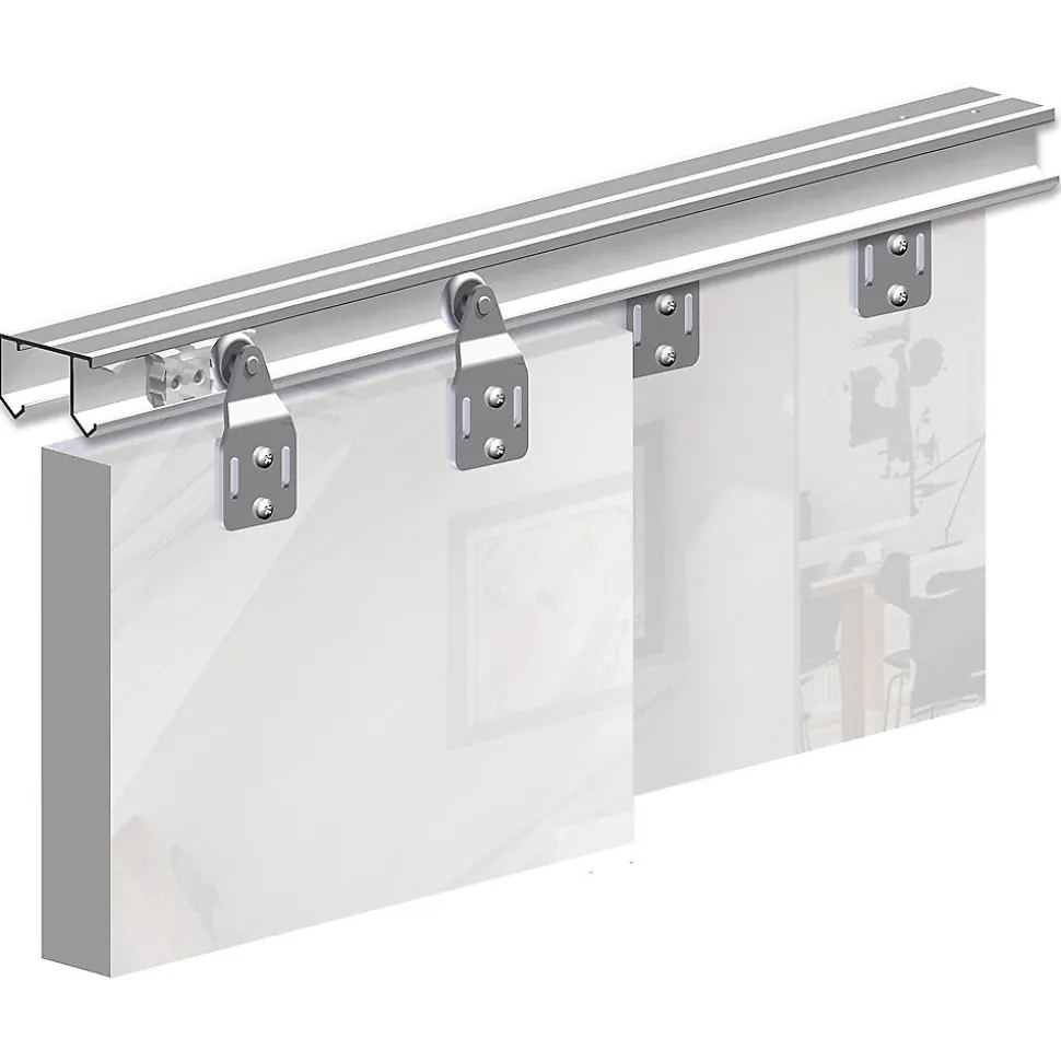 Système coulissant SLID'UP 110 pour 2 portes de placard - rail 1,8 m - 45 kg