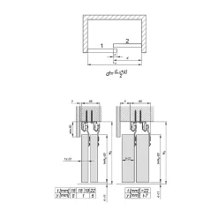 Système coulissant SLID'UP 110 pour 2 portes de placard - rail 1,8 m - 45 kg