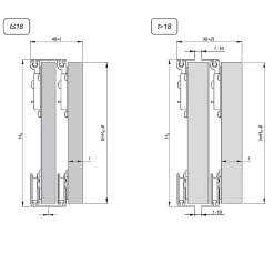 Système coulissant SLID'UP 130 pour 2 portes de placard - rail 1,8 m - 70 kg