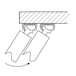 Système coulissant SLID'UP 100 pour 2 portes de placard - rail 1 m - 9 kg