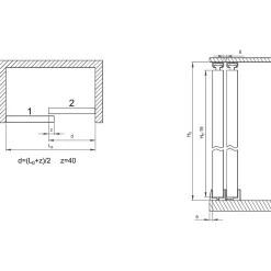 Système coulissant SLID'UP 100 pour 2 portes de placard - rail 1 m - 9 kg