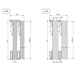 Système coulissant SLID'UP 130 pour 2 ou 3 portes de placard - rail 1,94 m - 70 kg
