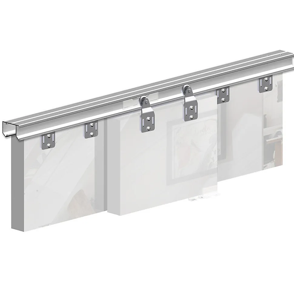 Système coulissant SLID'UP 110 pour 2 ou 3 portes de placard - rail 1,94 m - 45 kg