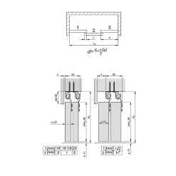 Système coulissant SLID'UP 110 pour 2 ou 3 portes de placard - rail 1,94 m - 45 kg