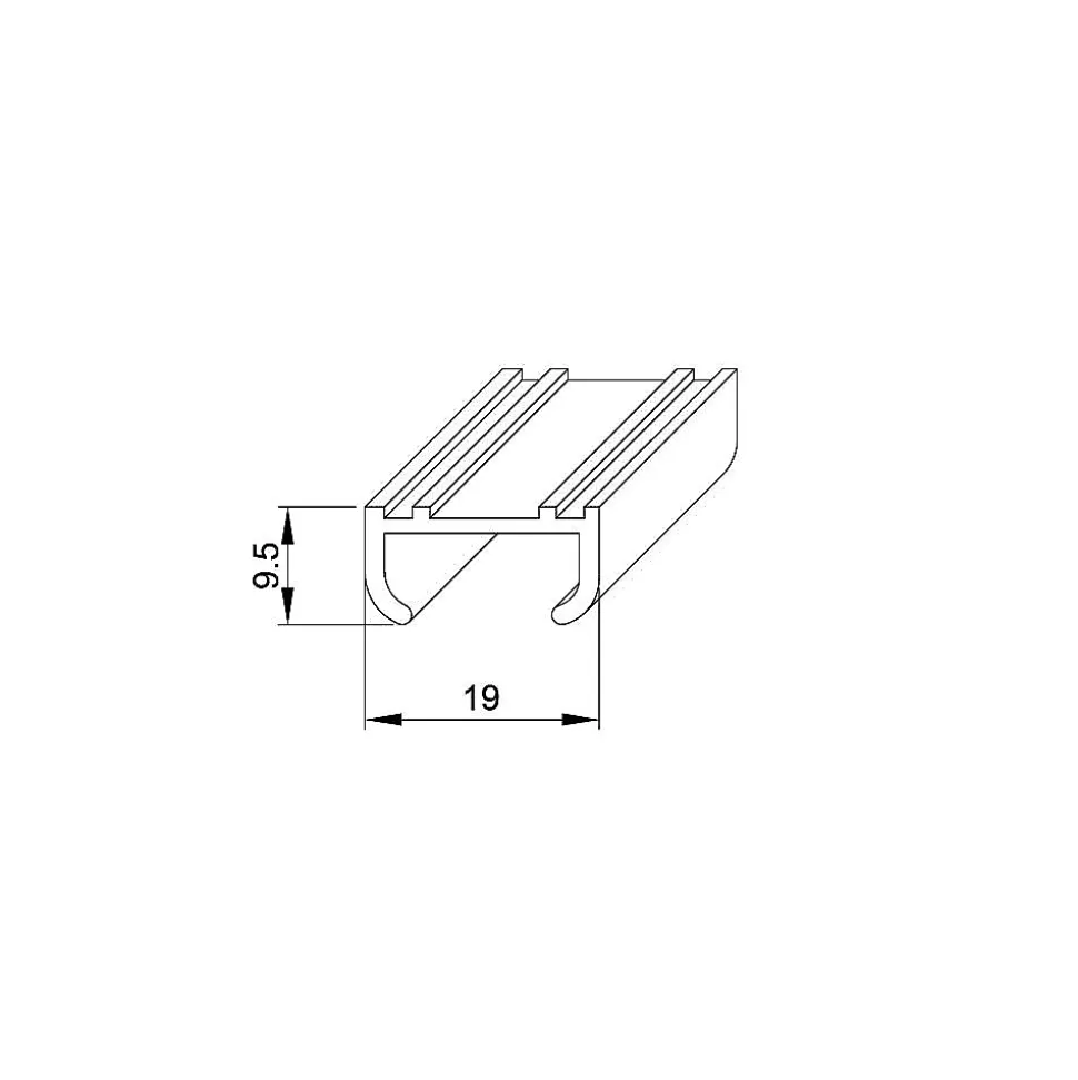 Système coulissant SLID'UP 100 pour 2 portes de placard - rail 1,5 m - 9 kg