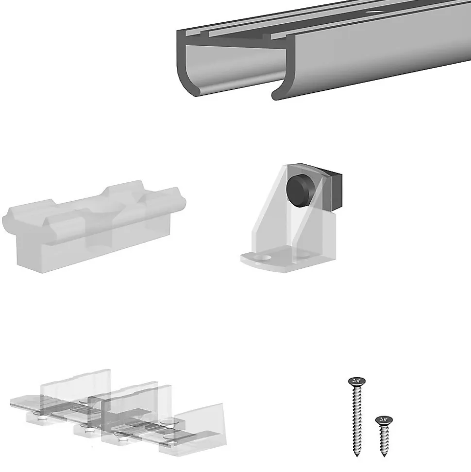 Système coulissant SLID'UP 100 pour 2 portes de placard - rail 1,5 m - 9 kg