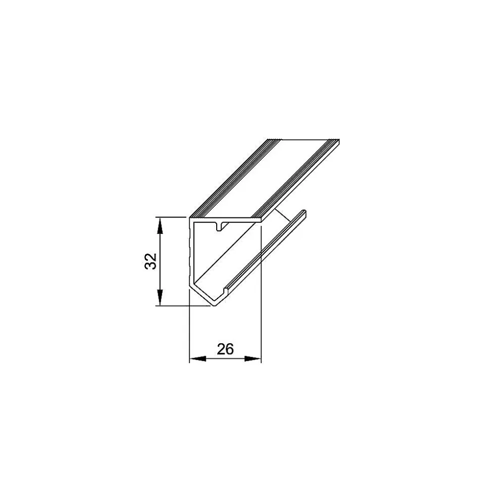 Système coulissant SLID'UP 120 pour 1 porte de placard - rail 1,94 m - 45 kg
