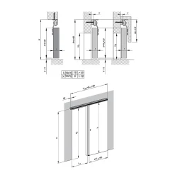 Système coulissant SLID'UP 120 pour 1 porte de placard - rail 1,94 m - 45 kg