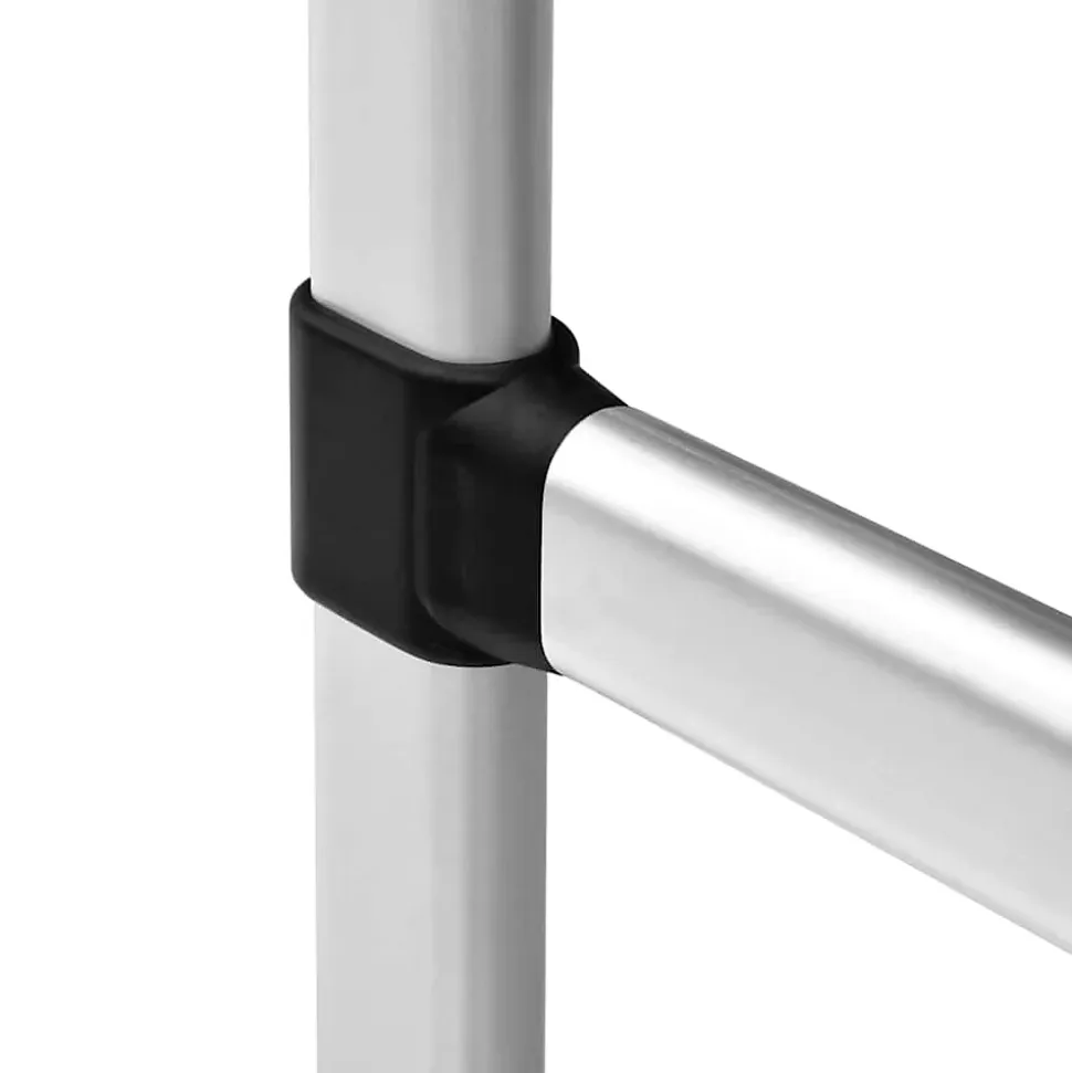 Système de garde-robe télescopique avec barres Aluminium vidaXL
