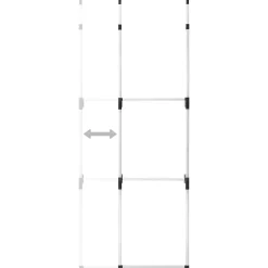 Système de garde-robe télescopique avec barres Aluminium vidaXL