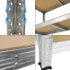 Système d'Etageres d'Angle Robuste Set 3x, 2 Etageres de Stockage 180x90x40 cm