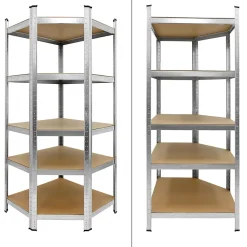 Système d'Etageres d'Angle Robuste Set 3x, 2 Etageres de Stockage 180x90x40 cm
