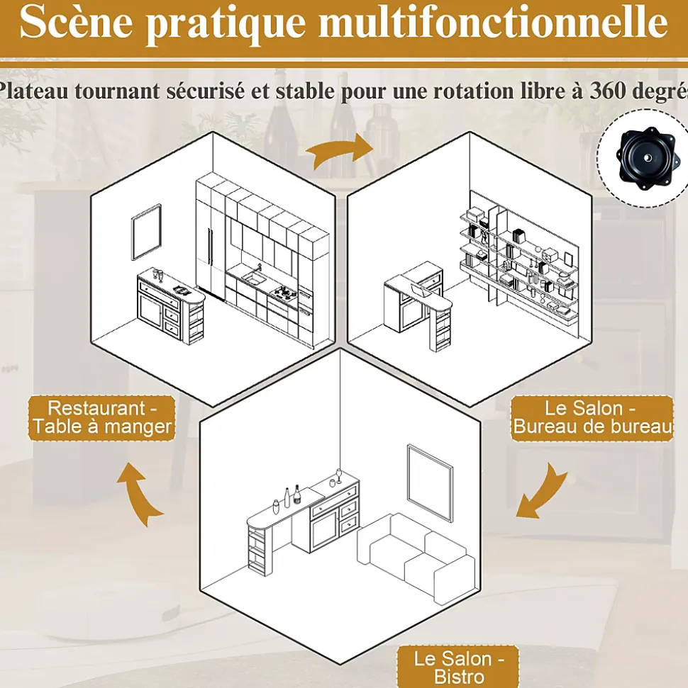Table à Manger - Table de Bar avec Rangement, Ilot de Cuisine et Meuble Bar, MDF et Métal, 138-204 x 39 x 105 cm, Blanc
