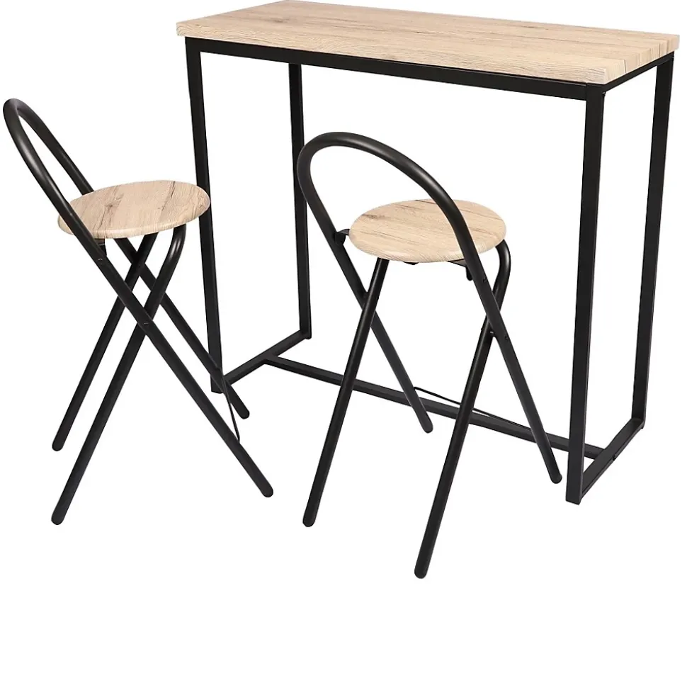 Table à manger murale avec 2 chaises collection DARYL Dimensions 100x40x90 cm
