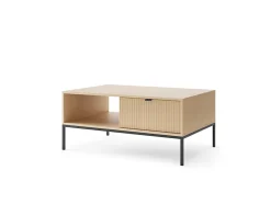 Table basse : chêne Vicenza, Noir, 104 x 46 x 68 cm, poignées Noires