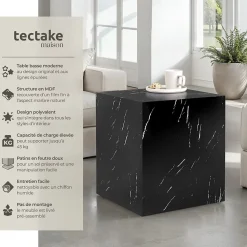 Table basse d'appoint en bois MDF sans montage design minimaliste