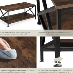 Table basse salon Style industriel