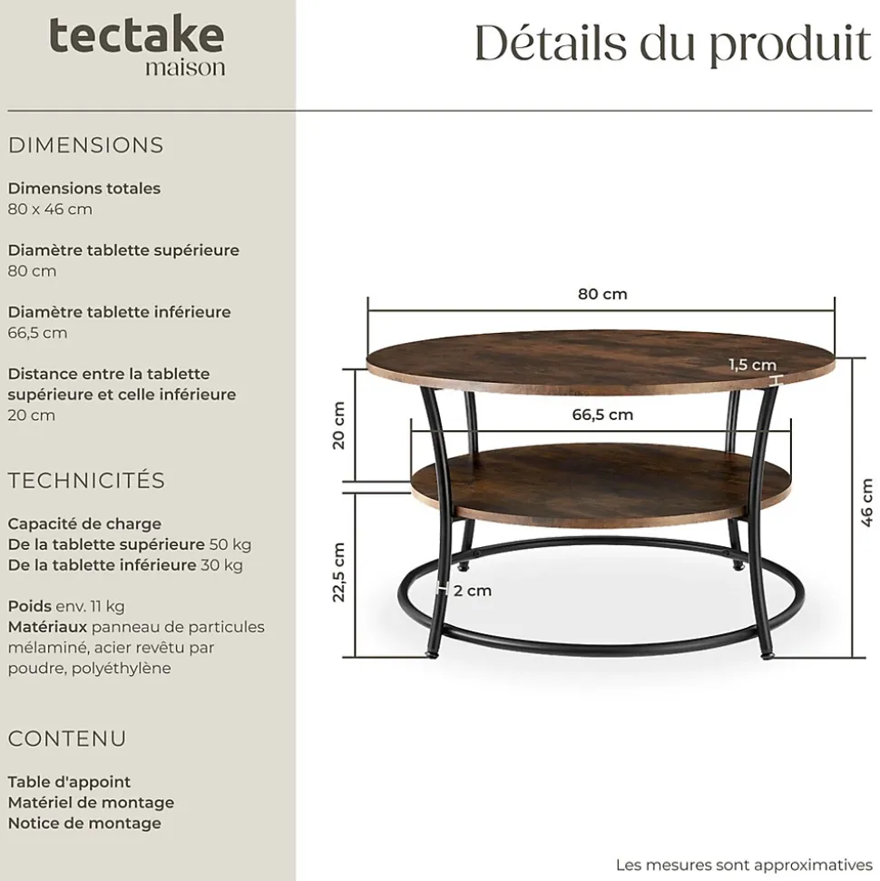 Table basse salon Style industriel