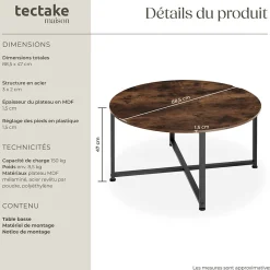 Table basse salon Style industriel