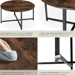 Table basse salon Style industriel