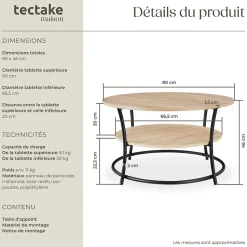Table basse salon Style industriel